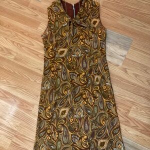 Vintage 1970s  autumn color dress